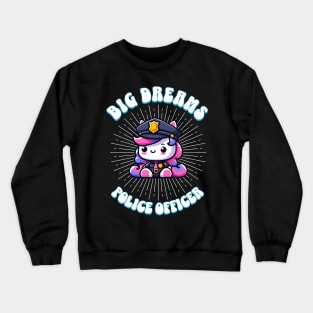 Big Dreams Police Officer Unicorn Ocean Edition Crewneck Sweatshirt